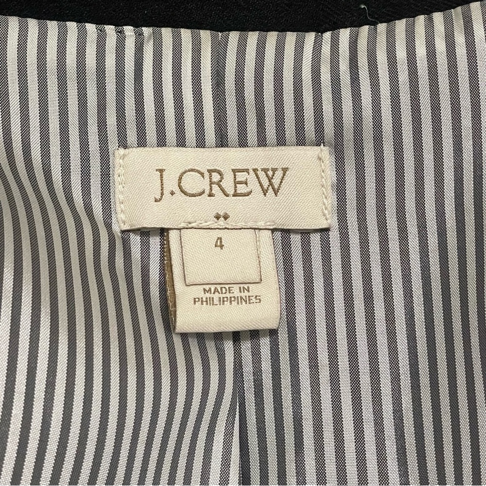 J.Crew Original Schoolboy Wool Blend Blazer Jacket Black Style #92480 Sz 4 - Picture 10 of 12